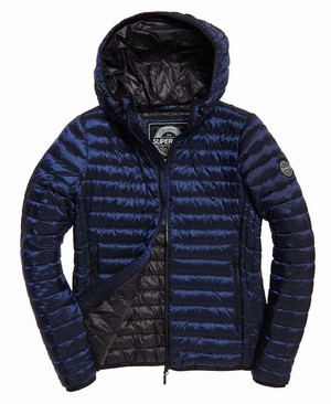 Superdry Core Down Hooded Női Kabát Sötétkék | SAHFZ8067